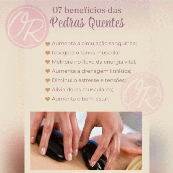 Os 7 benefícios das pedras quentes
